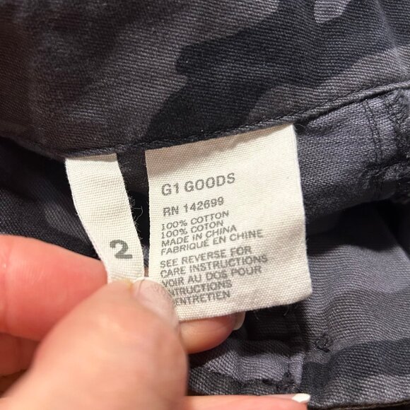 Womens G1 Goods Surplus Gray Black Camo Flat Front Chino Pants 2 * - Picture 13 of 13